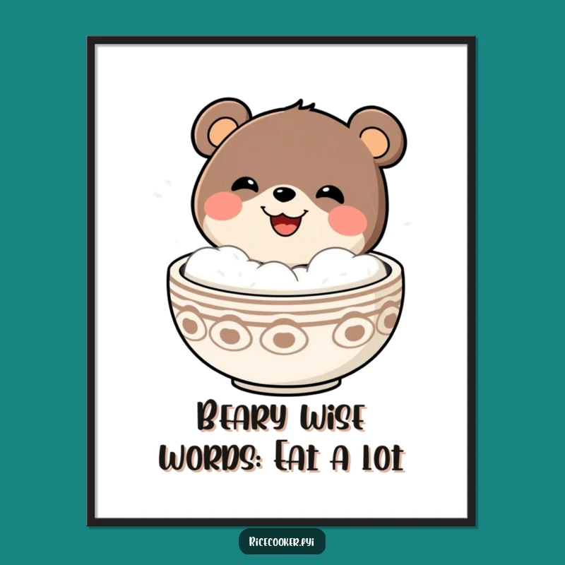 Free Printable Funny Bear Wall Art: Steamy Surprise Downloadable Decor!