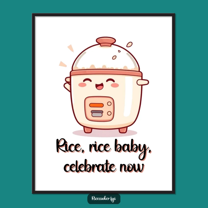 Free Printable Wall Art: Funny Rice Cooker Spin - Humorous Downloadable Decor!