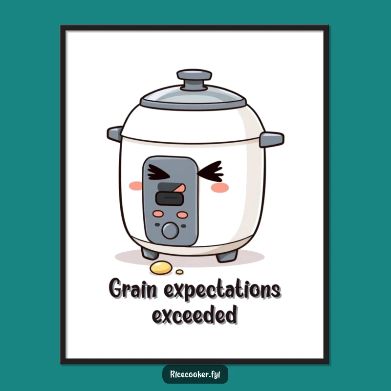 Free Printable Wall Art: Mischievous Rice Cooker, Funny Downloadable Decor