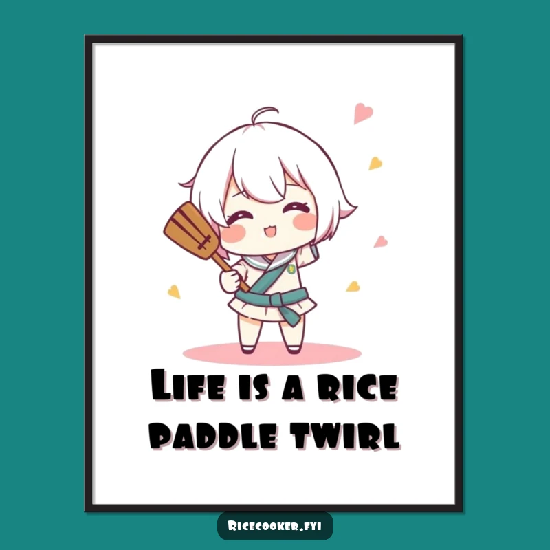 Free Printable Wall Art: Rice Paddle Spinner - Funny Downloadable Decor!