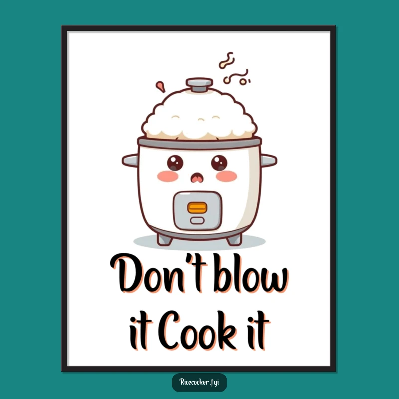 Free Printable Wall Art: Surprised Rice Cooker, Hilarious Downloadable Decor for Kitchen