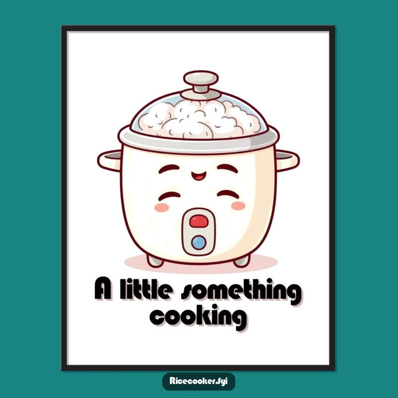 Free Printable Wall Art: Winking Rice Cooker, Funny Downloadable Quirky Decor Gift
