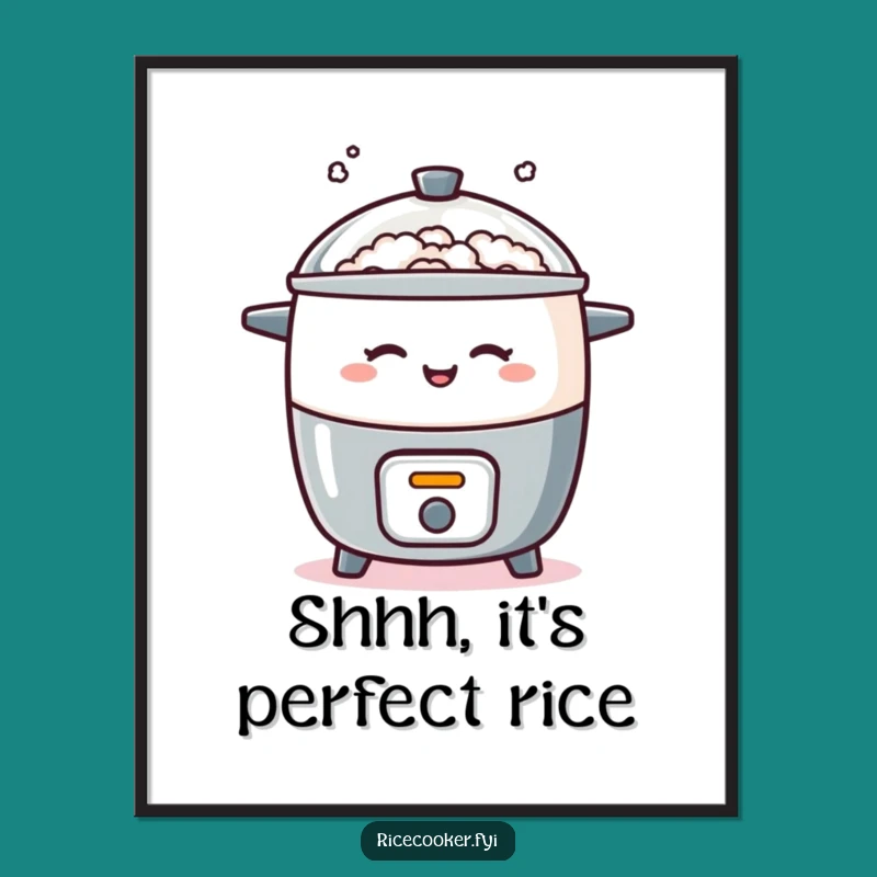 Free Printable Wall Art: Winking Rice Cooker Steam - Funny Downloadable Decor!
