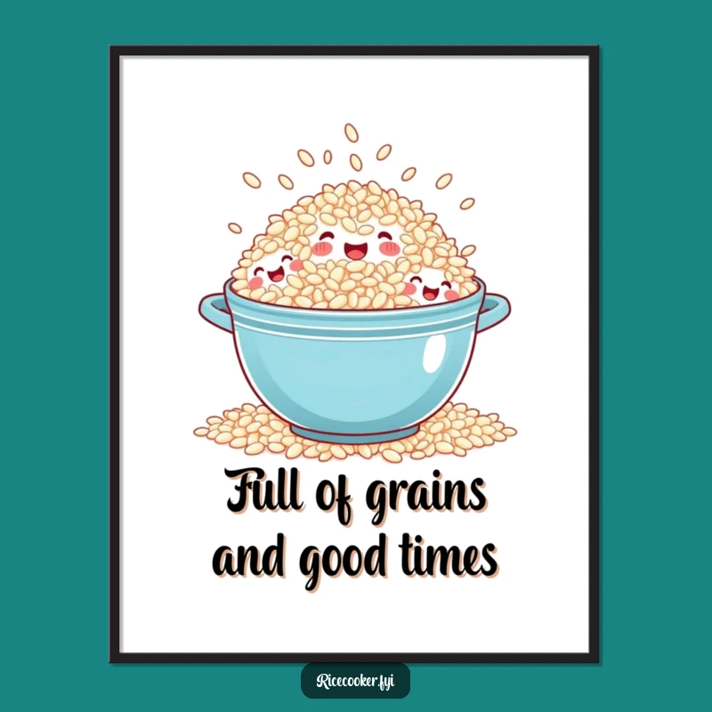 Funny Free Printable Laughing Rice Pot Art - Cheerful Downloadable Decor