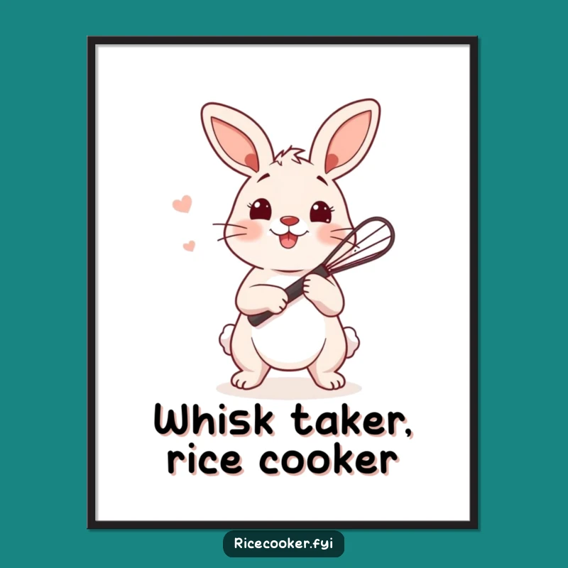 Funny Free Printable Wall Art: Bunny Whisk Ready - Downloadable Art!