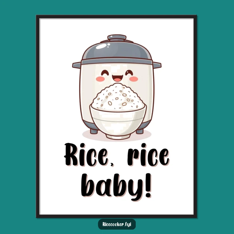 Funny Free Printable Wall Art: Rice Cooker Joy - Whimsical Downloadable Decor