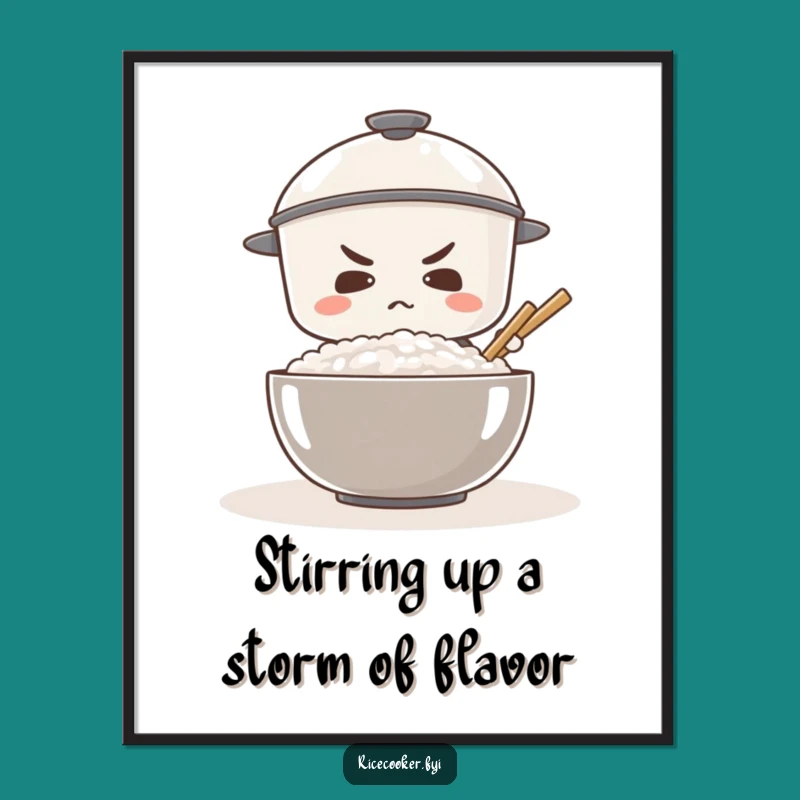 Motivational Free Printable Wall Art: Determined Rice Cooker - Inspiring Downloadable Decor for Your Space