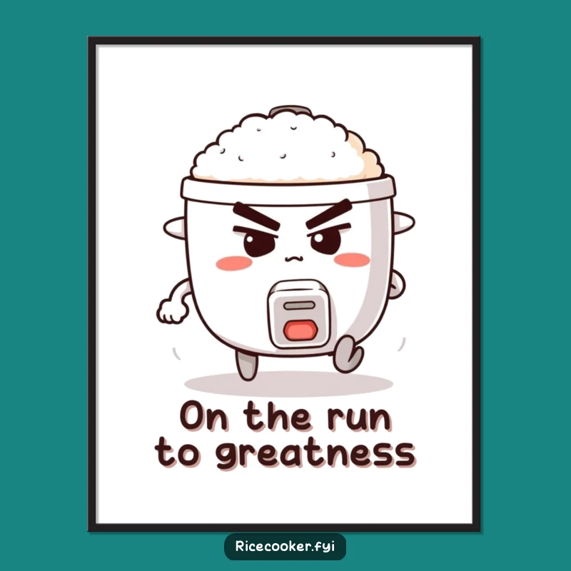 Free Printable Wall Art: Determined Rice Cooker Dash, Funny Downloadable Art Gift