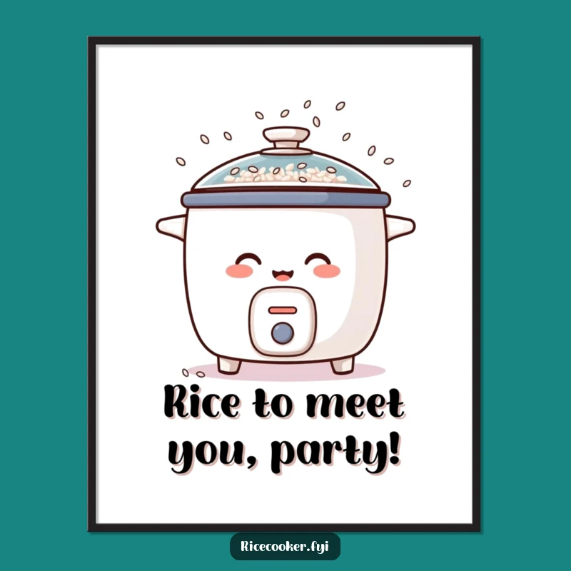 Free Printable Wall Art: Giggling Rice Cooker Confetti - Funny Downloadable Decor
