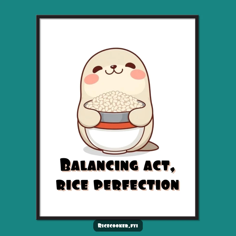 Seal Rice Bowl Art: Free Printable Humorous Wall Decor