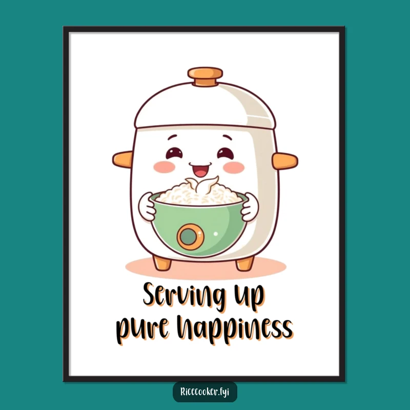 Free Printable Wall Art: Happy Rice Cooker Host - Funny Downloadable Decor