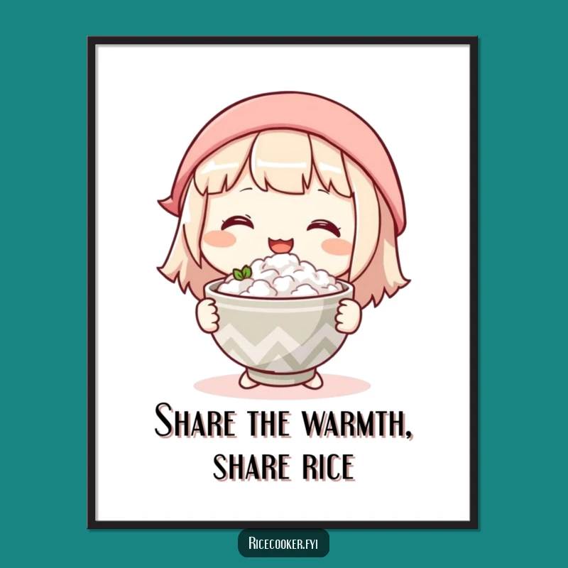 Funny Free Printable Wall Art: Gentle Rice Offering - Downloadable Decor