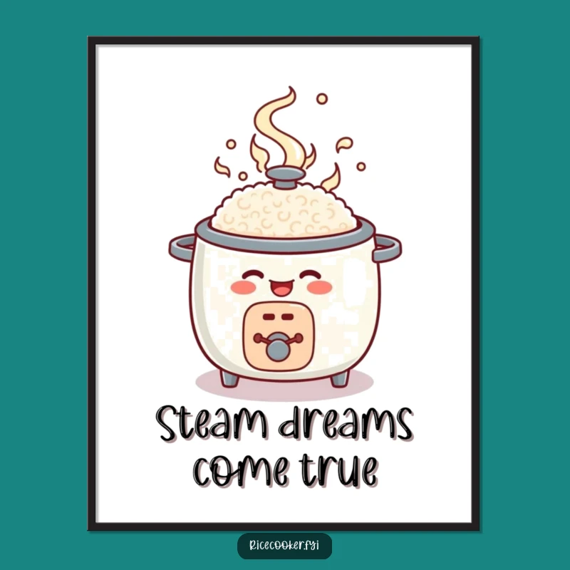 Funny Free Printable Rice Cooker Wall Art: Joyful Pop Open Downloadable Decor