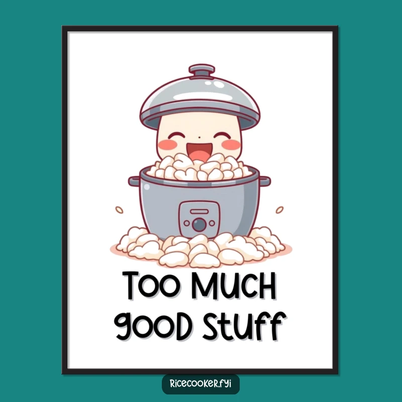 Free Printable Wall Art: Joyful Rice Cooker & Rice - Funny Downloadable Decor!