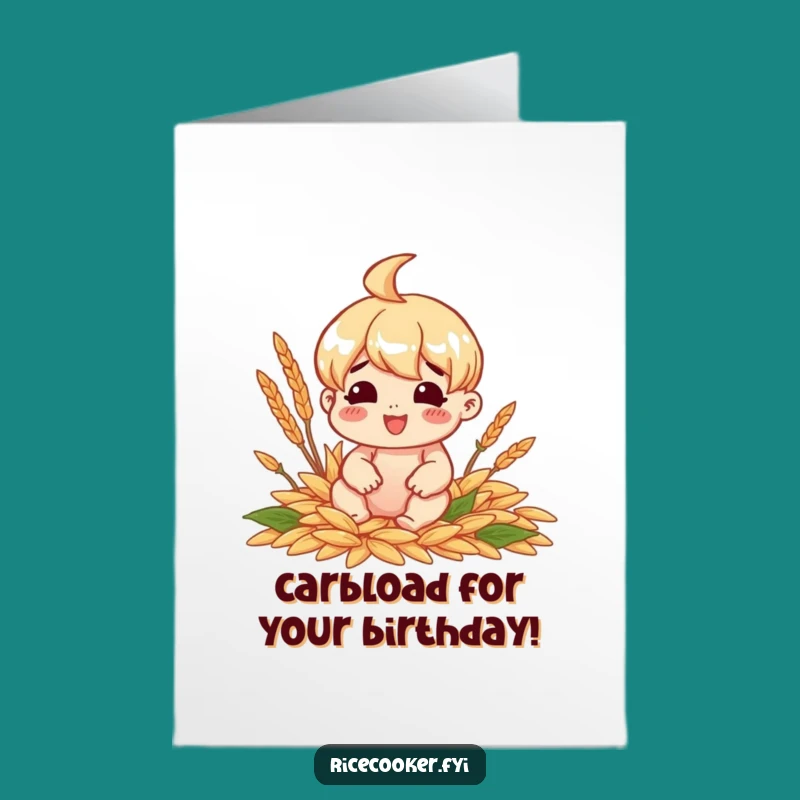 Free Printable Birthday Card: Happy Grains Downloadable Gift
