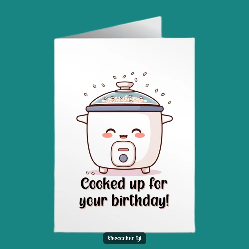 Free Printable Birthday Card: Giggling Rice Cooker Confetti Fun - Downloadable Gift