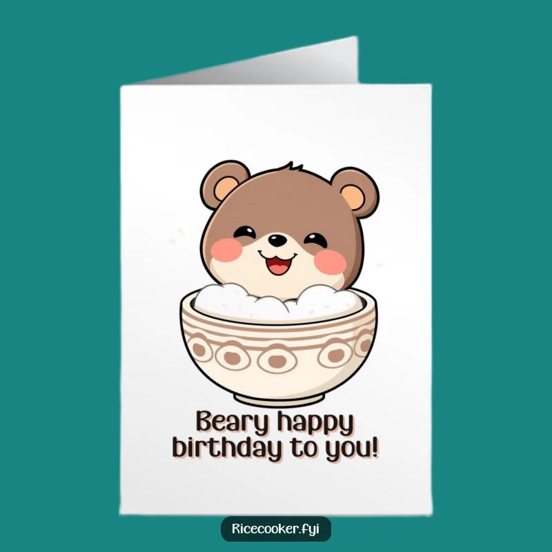 Free Printable Bear Birthday Card: Steamy Surprise Downloadable Gift!