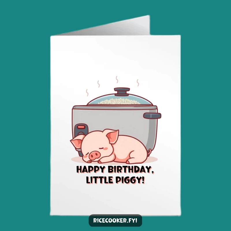 Free Printable Birthday Card: Piglet's Rice Nap - Cozy Downloadable Gift