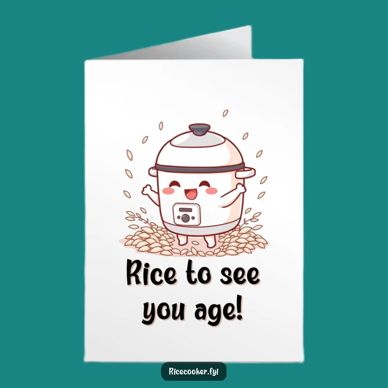 Free Printable Dancing Rice Cooker Birthday Card - Funny Downloadable Gift for Foodies