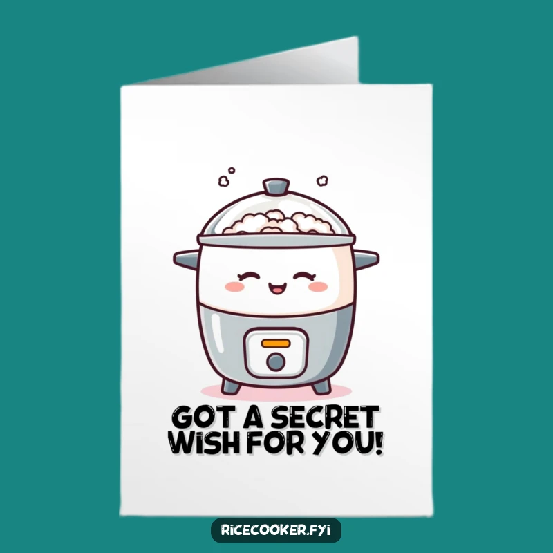 Free Printable Funny Birthday Card: Winking Rice Cooker Steam - LOL Download!