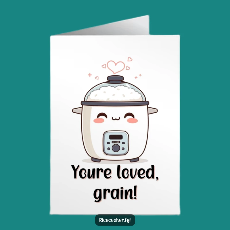 Free Printable Heart Steam Rice Cooker Birthday Card - Loving Downloadable Gift!