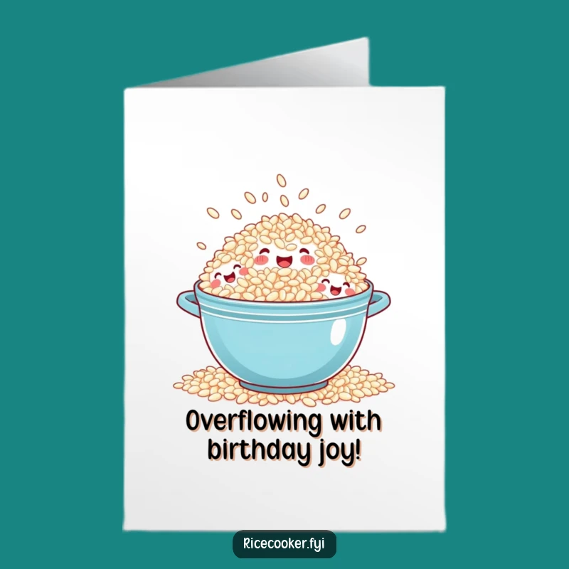 Free Printable Laughing Rice Pot Birthday Card - Joyful Downloadable Gift