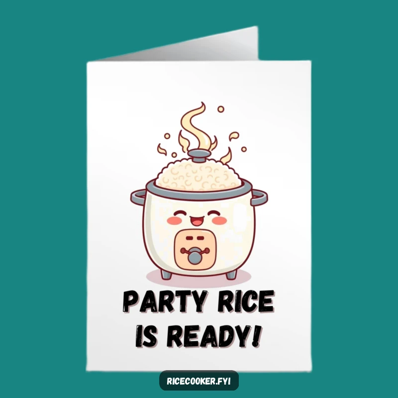 Free Printable Rice Cooker Birthday Card: Funny Pop Open Downloadable Art