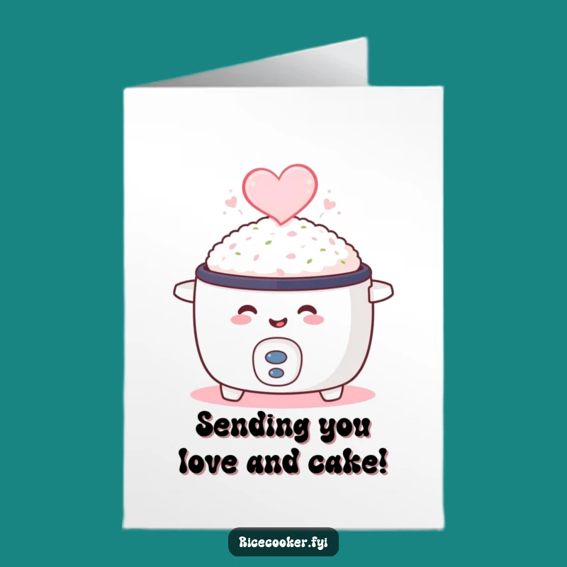 Free Printable Rice Cooker Birthday Card: Love Heat Downloadable Gift