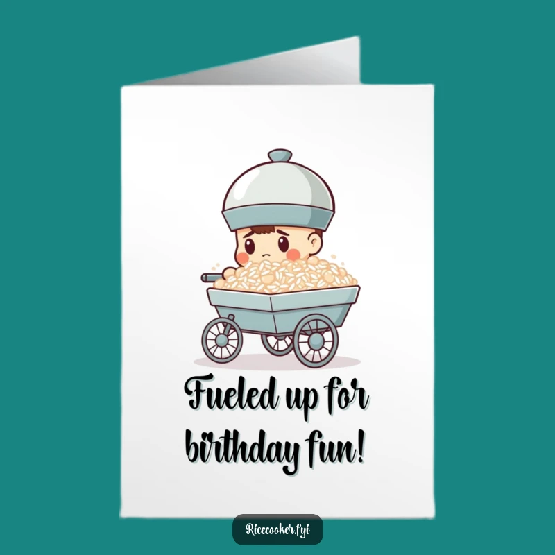 Free Printable Birthday Card: Determined Rice Cooker - Downloadable Gift