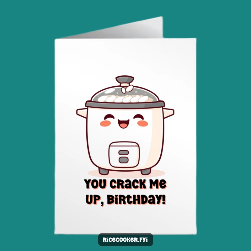 Hilarious Free Printable Birthday Card: Laughing Rice Cooker - Joyful Downloadable for a Fun Celebration