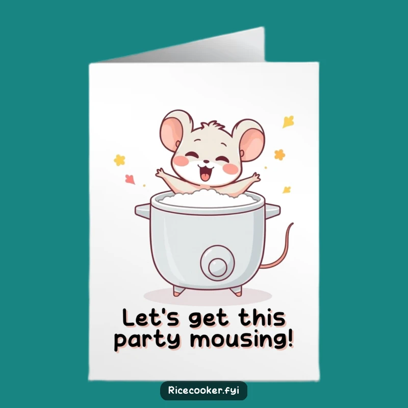 Free Printable Mouse Birthday Card: Funny Cook Funny Downloadable Gift