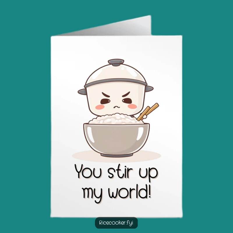 Motivating Free Printable Birthday Card: Determined Rice Cooker - Funny Downloadable Gift for Big Goals