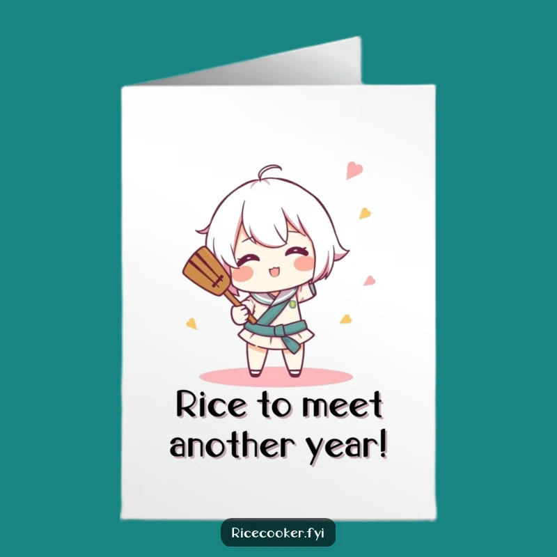 Free Printable Birthday Card: Rice Paddle Spinner - Funny Downloadable Gift!