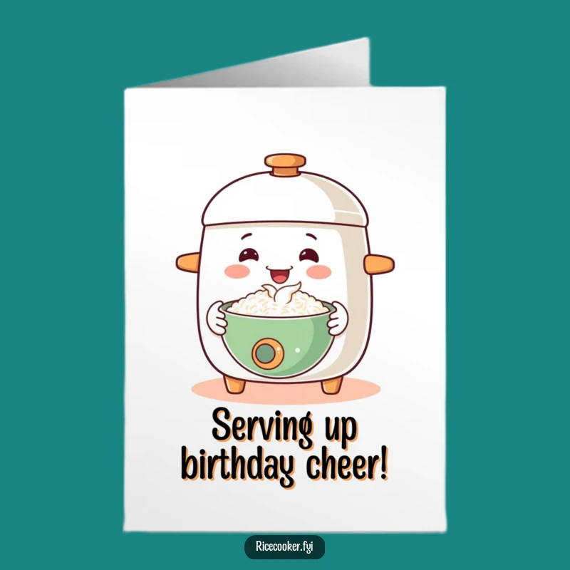 Free Printable Birthday Card: Happy Rice Cooker Host - Downloadable Gift
