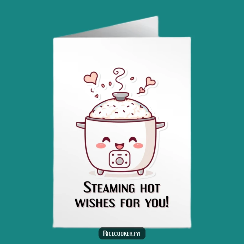 Free Printable Whimsical Steam Rice Cooker Birthday Card - Fun Downloadable