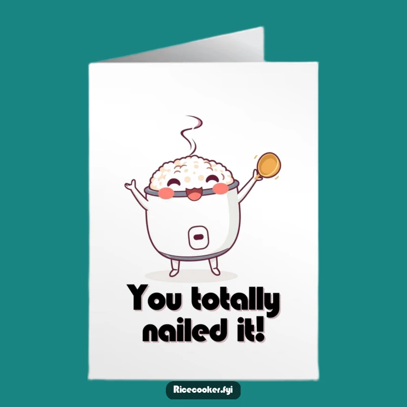 Free Printable Congrats Card: Dancing Rice Cooker & Ladle - LOL Download!