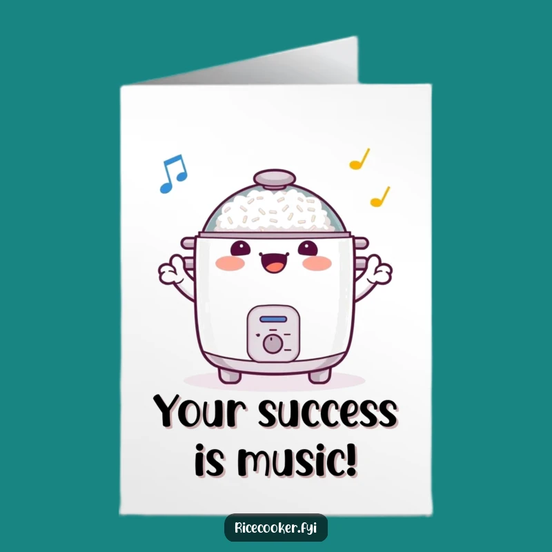 Free Printable Congrats Card: Happy Rice Cooker Conductor - Downloadable Gift