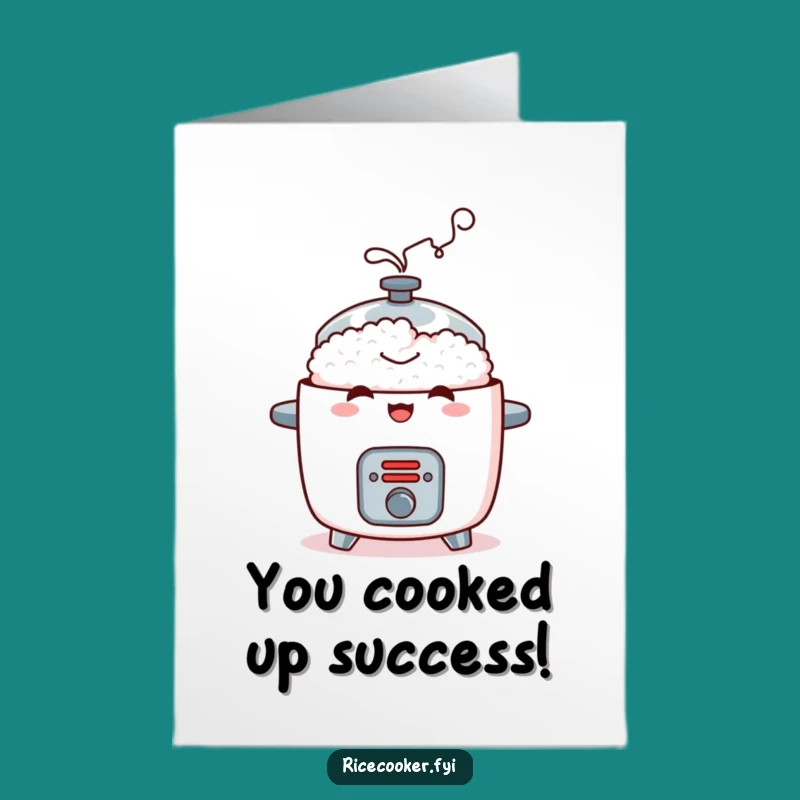 Free Printable Congrats Card: Mischievous Rice Cooker Steam - LOL Downloadable!