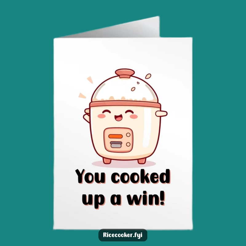 Free Printable Congrats Card: Rice Cooker Celebration Spin - Downloadable Gift!