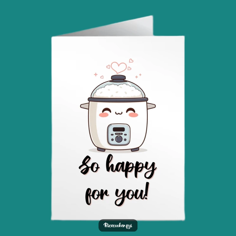 Free Printable Heart Steam Rice Cooker Congrats Card - Sweet Downloadable Gift!