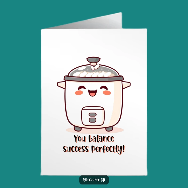 Joyous Free Printable Congrats Card: Laughing Rice Cooker - Humorous Downloadable for Any Celebration
