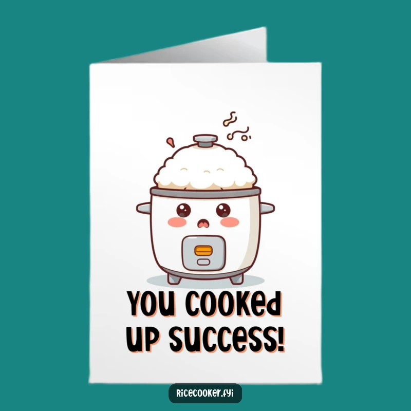 Free Printable Congratulations Card: Shocked Rice Cooker, Funny Downloadable for Big News!