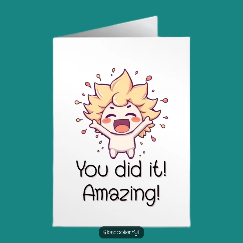 Free Printable Congrats Card: Excited Steam - Humorous Downloadable