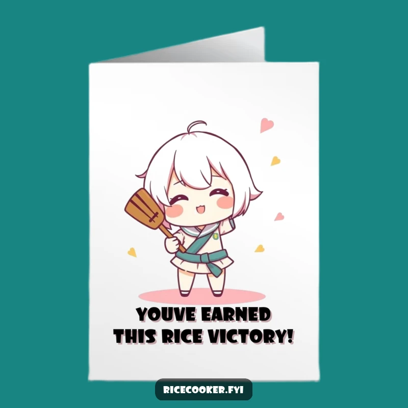 Free Printable Congrats Card: Rice Paddle Spinner - Funny Downloadable Gift!