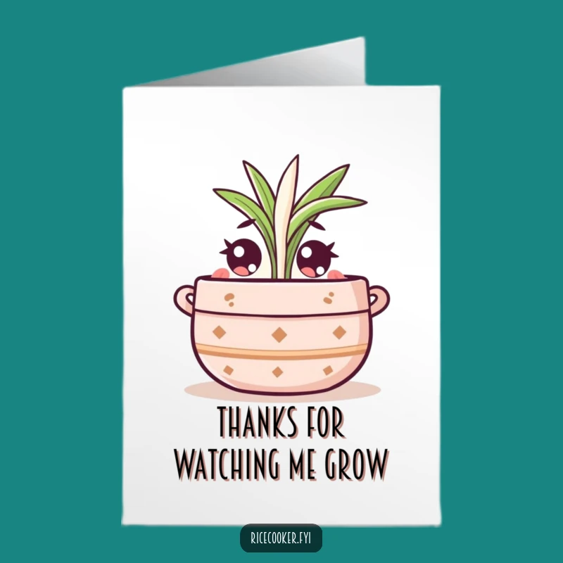 Free Printable Pot Watching Sprout Thank You Card - Funny DIY