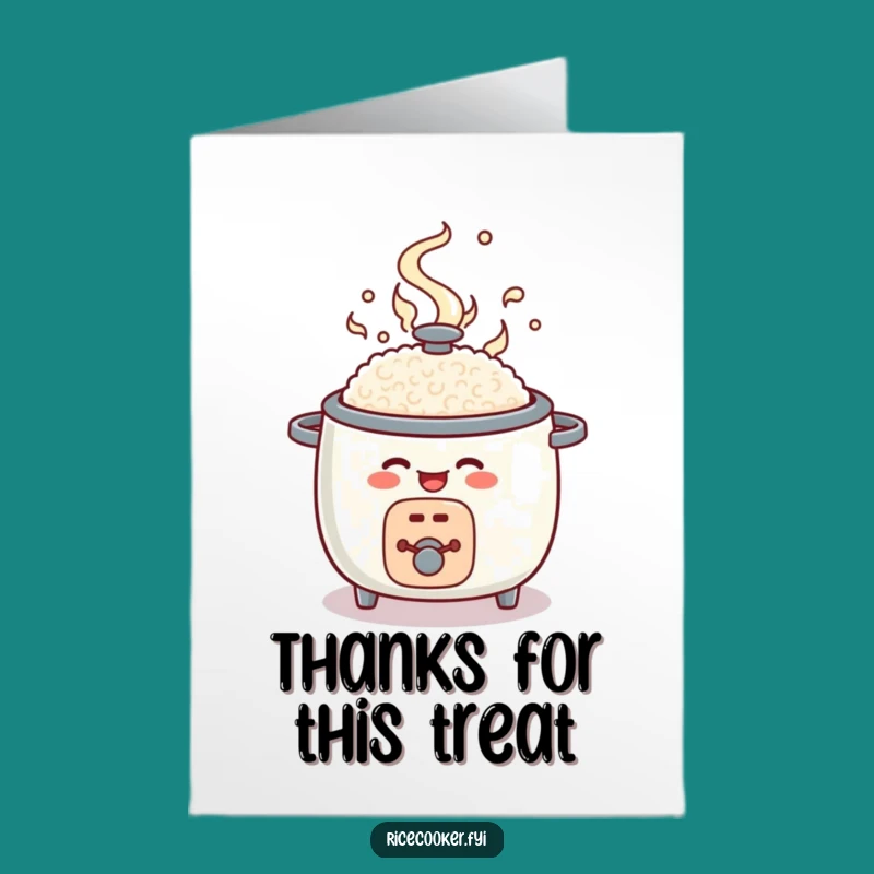 Free Printable Rice Cooker Thank You Card: Funny Pop Open Downloadable Art