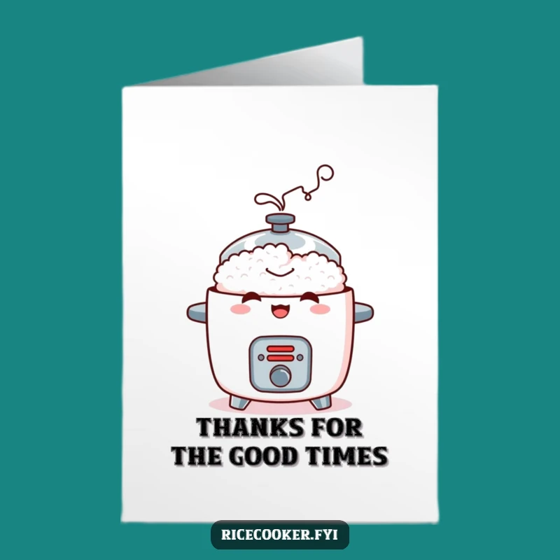 Free Printable Thank You Card: Mischievous Rice Cooker Steam - LOL Downloadable!