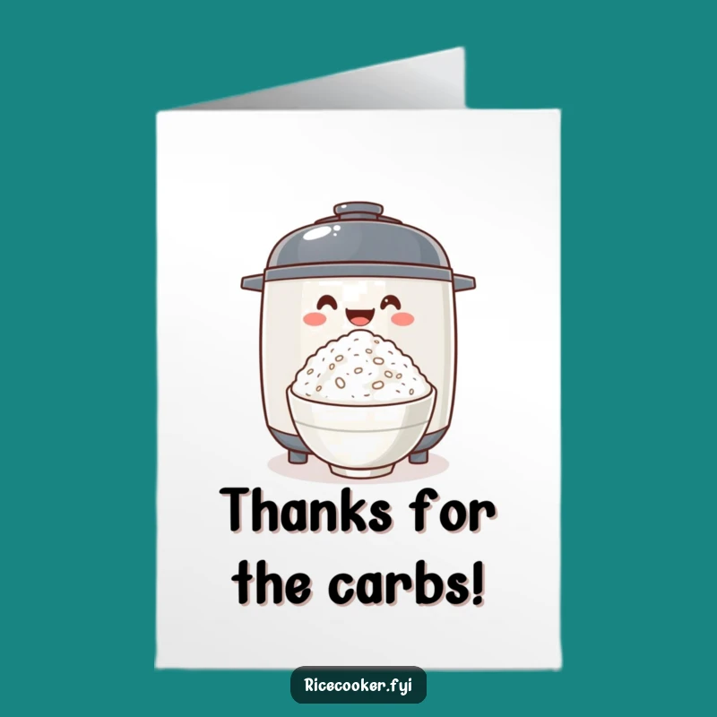 Free Printable Thank You Card: Rice Cooker Delight - Fluffy Gift