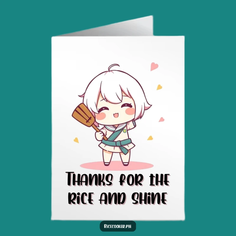 Free Printable Thank You Card: Rice Paddle Spinner - Funny Downloadable Gift!