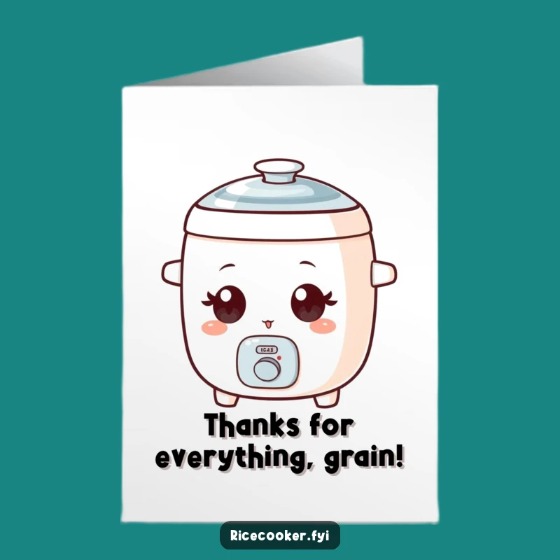 Free Printable Winking Rice Cooker Thank You Card - Humorous Downloadable Gift!
